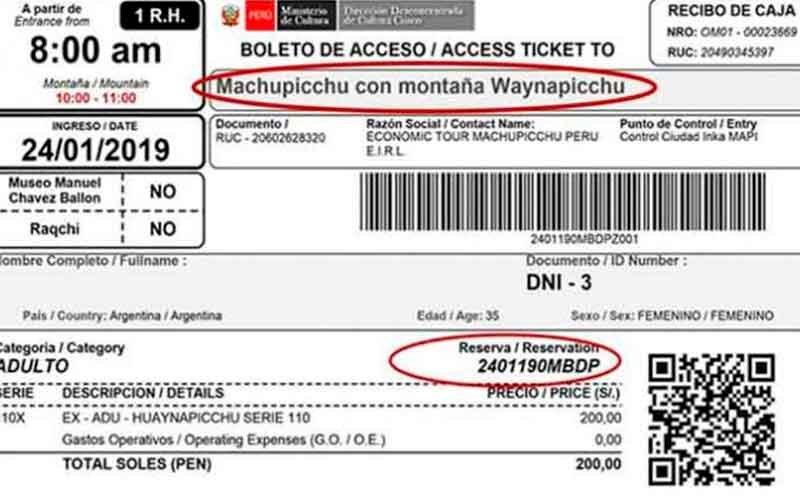 Entrada a Machu Picchu Precio 2021