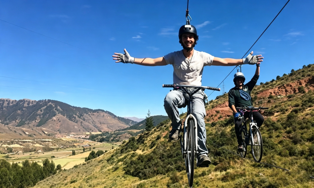Skybike + Escalada + Rápel en Cachimayo | Aventura extrema cerca de Cusco